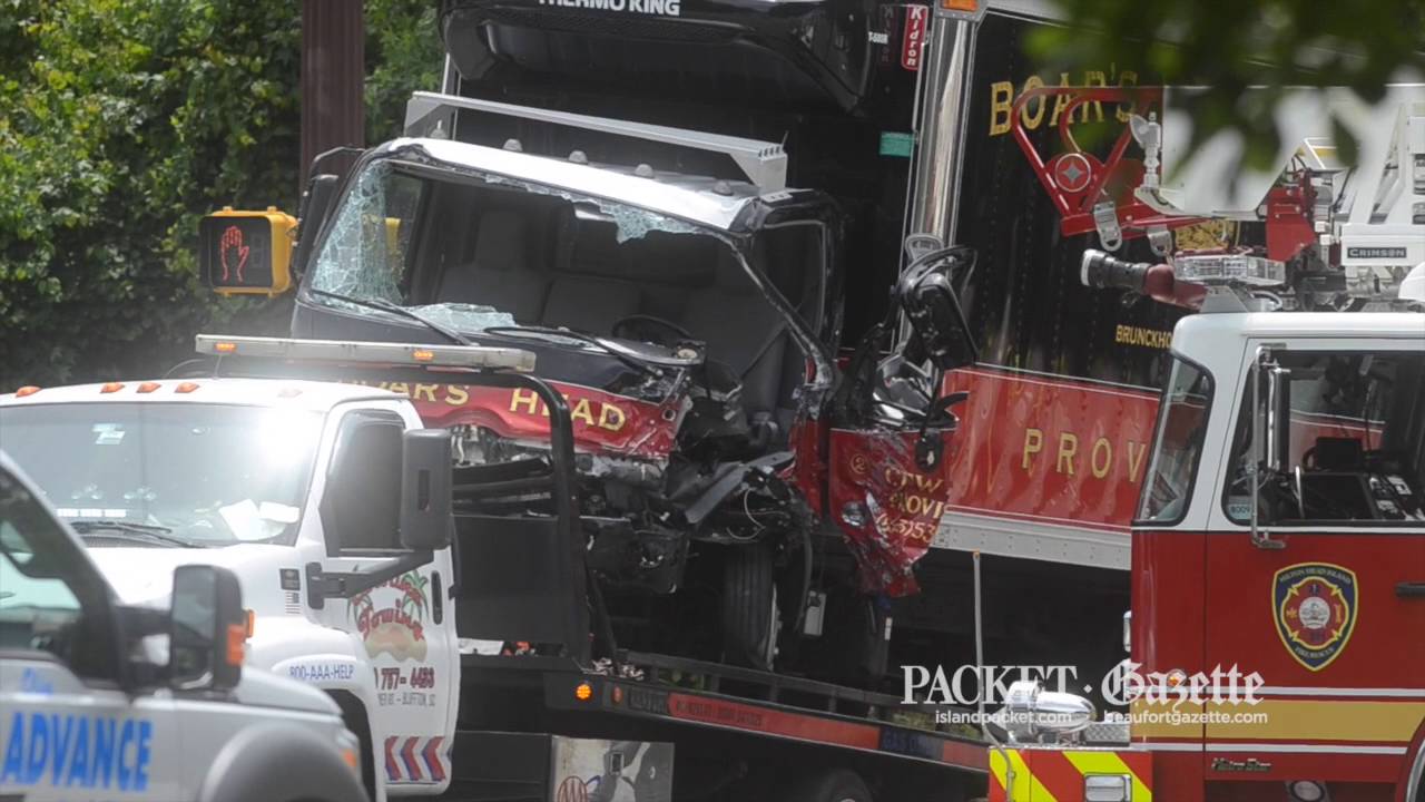 Crash involving Boar's Head truck Monday afternoon on Hilton Head Island