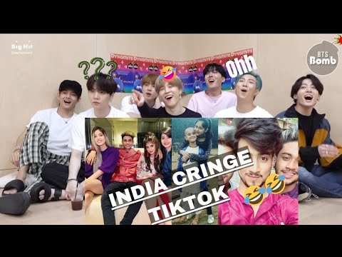 "BTS Reacts to India's Most Cringe TikToks! 🤣😂 | Funniest TikTok Compilation"#BTS #BTSReaction