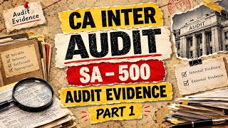 Audit Evidence Explained Simply 📚 | SA 500 | CA Inter Audit | Part 1