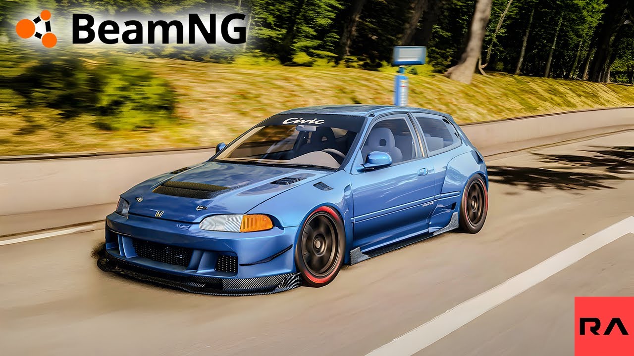 RedlineAuto Honda Civic EG6 BeamNG.Drive Mod Showcase