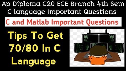 ap diploma ece C language important questions| c language important question| C and matlab|