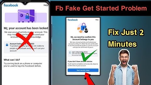 How to unlock fb Account 2023 Facebook account lock  Fake get started Start security steps