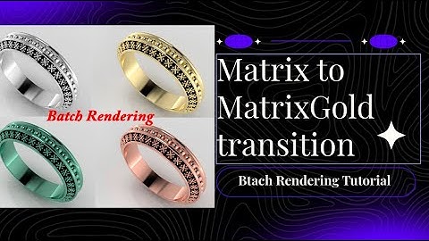 MatrixGold Batch Rendering tutorial