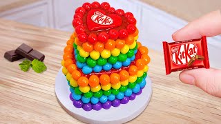 Amazing Rainbow KITKAT Cake 🌈 Miniature Rainbow Cake Decorating Compilation 🍫 How To Make Mini Cake