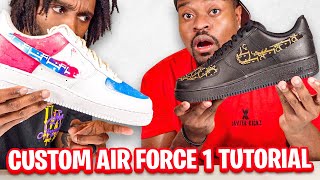 How To Customize Your Air Force 1's With EXPENSIVE Designer Fabric! by Xavier Kickz 10,950 views 11 months ago 10 minutes, 37 seconds