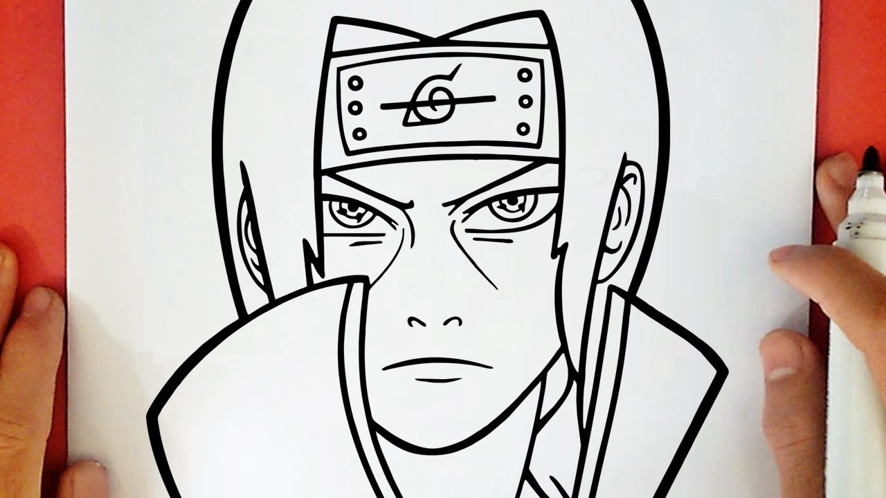 HOW TO DRAW UCHIHA ITACHI FACE FROM NARUTO /// COMO DESENHAR O ROSTO DO  ITACHI 