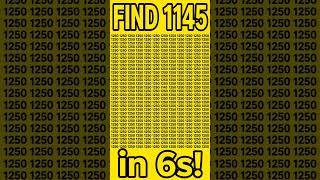 Kan du FINNE 1145 gjemt i 1250? 🤯 99 % FEILES på 6 sekunder! #shorts