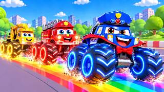 Police Car to the Rescue | Rescue Vehicle Song | Kids Song & Nursery Rhymes | Robosquad Français