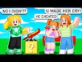 I Made Her CRY in Lucky Block Race, So Her Mom Joined.. (Roblox Bedwars)