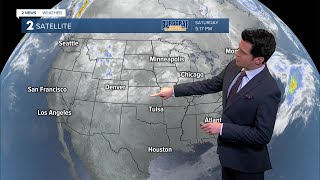 Clouds move through Sunday; warmer later next week