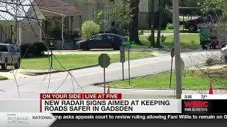 New radar signs aimed at keeping roads safer in Gadsden