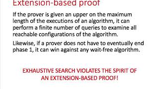 Celebrity Brief Announcement:  Why Extension-Based Proofs Fail Wealth