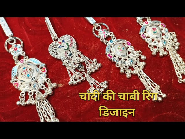 Arda Chandra Silver Key Chain - Mata Payals Exclusive Silver Jewellery