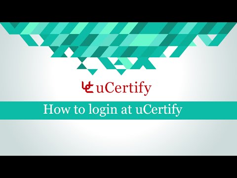 How to login at uCertify