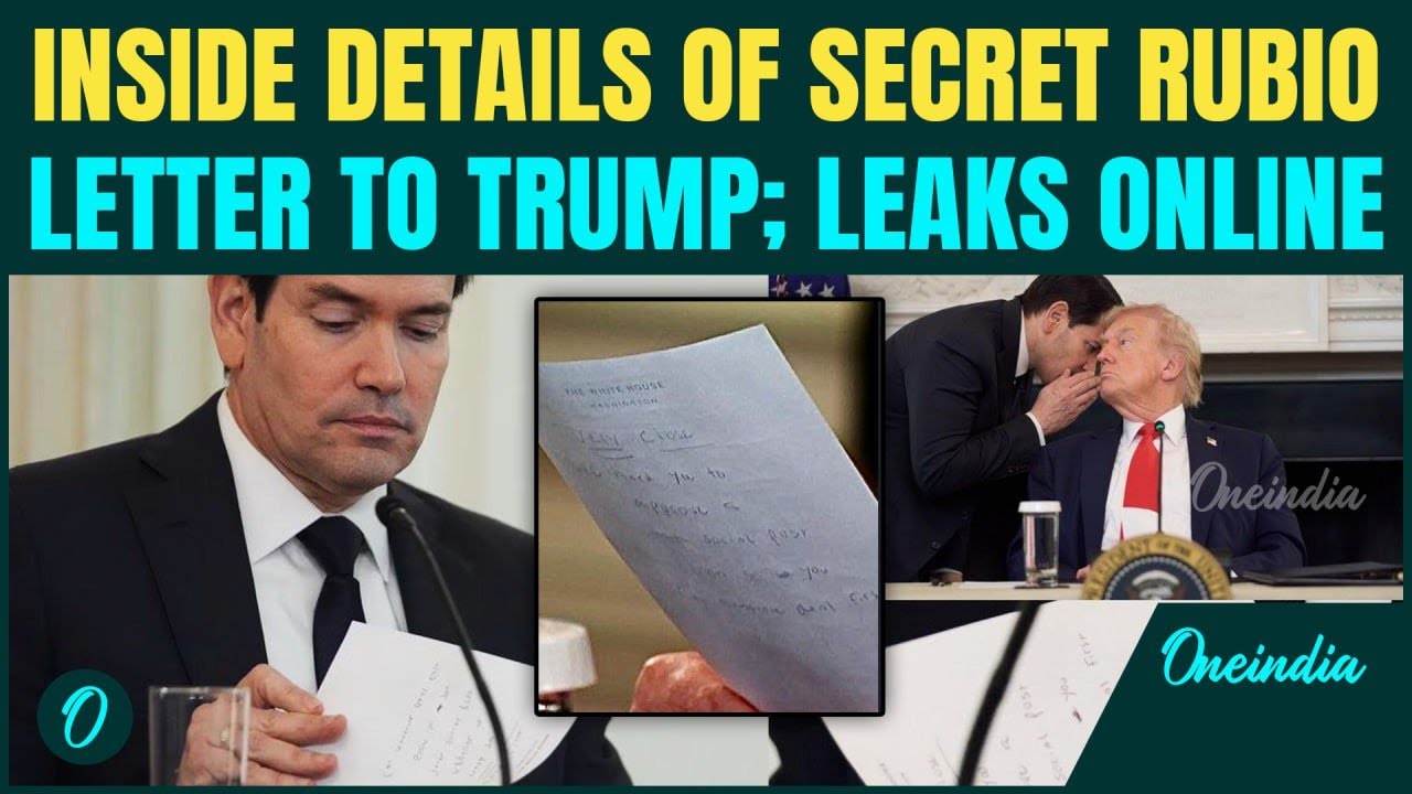 Rubio Note 'Deal First..' HAMAS Peace Plan Leaked? Marco Rubio's Secret NOTE To ...