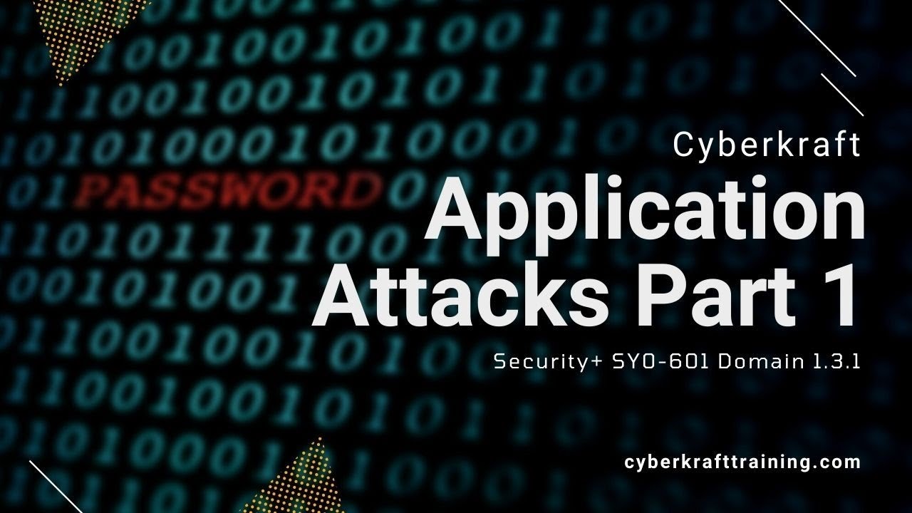 Application Attacks Part 1 - Security+ SY0-601 Domain 1.3.1 - YouTube