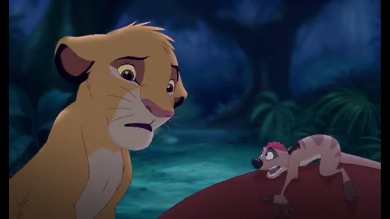 Il re leone 3 - timon e pumba incontranpo per la prima volta simba 