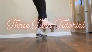3 Turn Tutorial on Roller Skates #rollerskating #skatetutorial #artisticrollerskating
