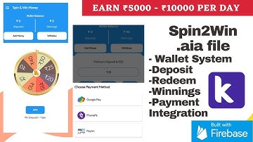 (2022) Spin2Win - Spin and Win Earning app aia file | Kodular aia file
