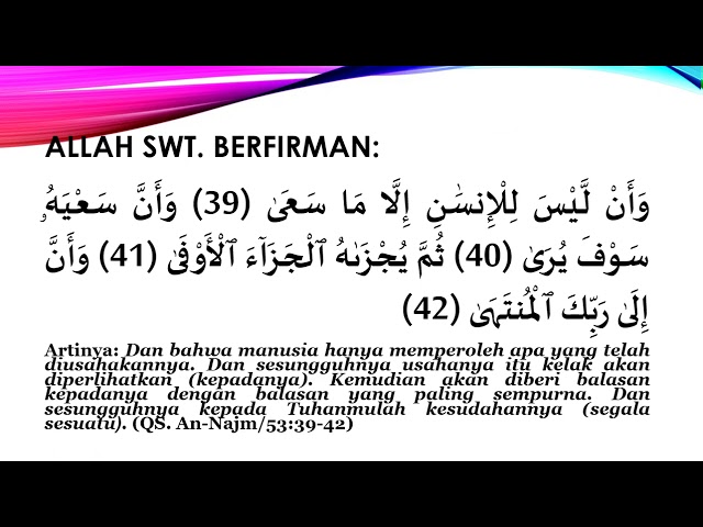 Q s An najm/53:39 42 Berisi Tentang QS. AN-NAJM/53:39-42 (IKHTIAR) - YouTube
