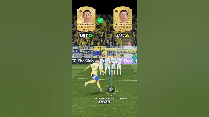 FC 25 vs FC 26 | Ronaldo’s Free Kick POWER #fc26 #football #shorts