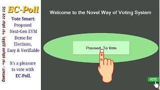 Vote Smart: Next-Gen EVM Demo | Secure, Easy & Verifiable Elections Wealth