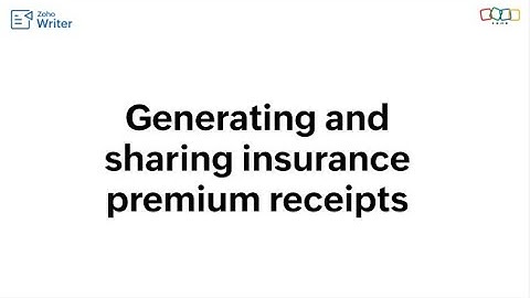 How to generate and share premium receipts using Zoho Writer