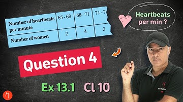 Question 4 - Exercise 13.1 | Class 10 | Chapter 13 |  Statistics | NCERT Maths | CBSE