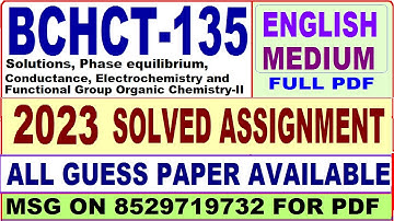 bchct 135 solved assignment 2023 / bchct 135 solved assignment 2022-23 English / bchct135 2023
