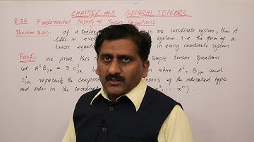 69. Fundamental Property of Tensor Equations  | General Tensors  | Tensor Analysis  | Prof Khalid
