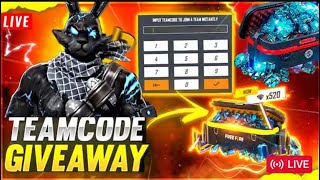 FREE FIRE LIVE GIVEAWAY 💸🤑 FREE FIRE TEAM CODE 💸 GIVEAWAY FREE FIRE REDEEM CODE GIVEAWAY 🔴