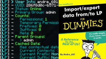 How to import/export data from/to LuckPerms [Dummie-Edition]
