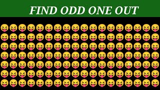 Find the different emoji | spot the odd one out | find the odd emoji out | emoji riddles for genius