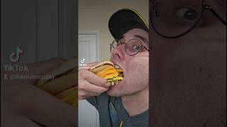 McDonald's Employee eats Big Mac with MORE CHEESE!