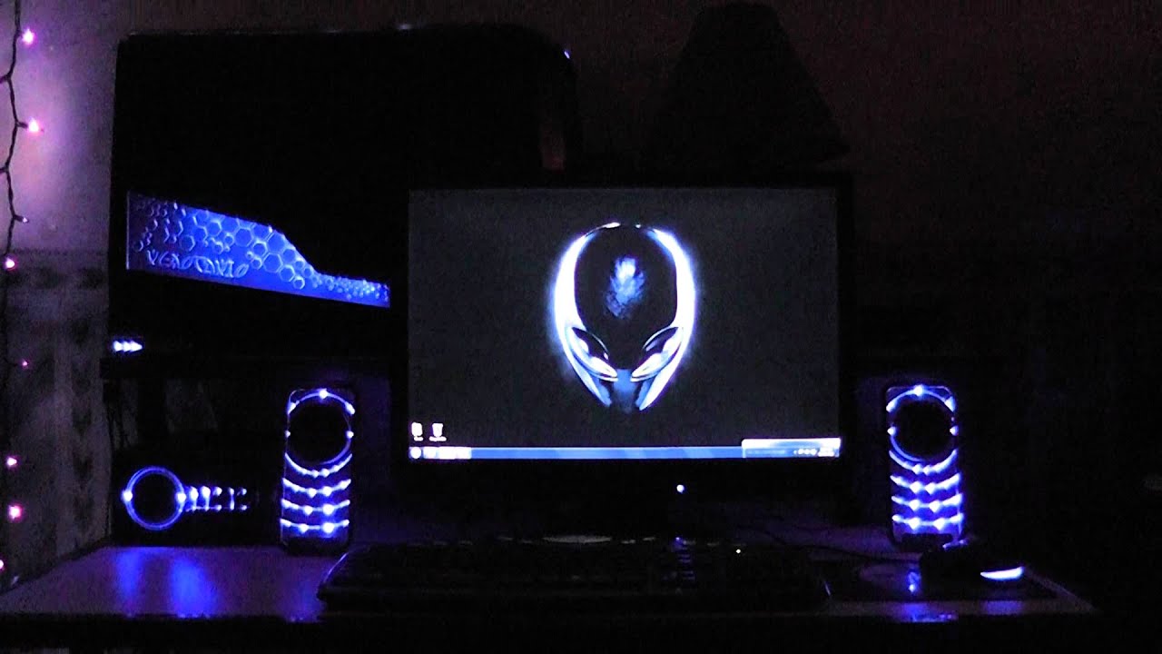 Alienware Aurora Lights with GoGroove Bass Pulse Speakers YouTube