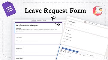 How to create leave request form Google Forms (Basic Time Off)