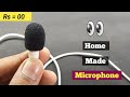 How to make mic at home for YouTube videos !! Microphone making in Hindi