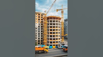 The whole structure begins to collapse in seconds 😱 #construction #fail #crane #disaster