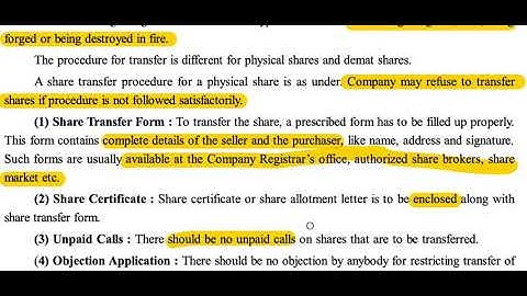 TRANSFER AND TRANSMISSION OF SHARES I 12 COMMERCE I CCSP I CHAPTER 2 I PART 2 I BY VIRAL SIR