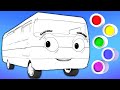 🚌🎨 Learning Colors with the Smiling Bus - Finger Family &amp; Nursery Rhymes for Kids