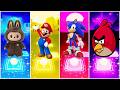labubu vs super mario vs Sonic vs angry birds ⚡ Tiles Hop Edm Rush