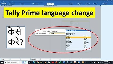 Tally Prime language change | Enable Multi Language in Tally Prime in Hindi | Tally language