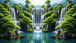 Crafting a Miniature Waterfall Paradise 🌿 | Ultra-Realistic Zen Garden in 8K