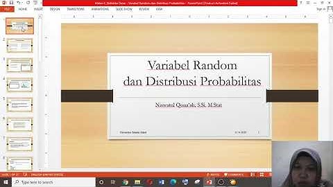 variabel random dan distribusi probabilitas