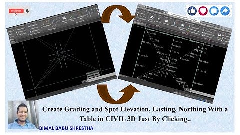 Create Grading and Spot Elevation/Easting/Northing With a Table Just By Clicking in Civil 3D.
