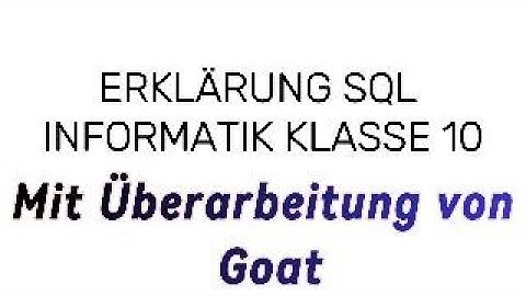 INFORMATIK 10 KLASSE | Datenbanken planen und Abrufen Tutorial