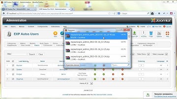 EXP Autos Pro Joomla vehicle component.Export/Import ZIP archive with Users infomation - Back End.