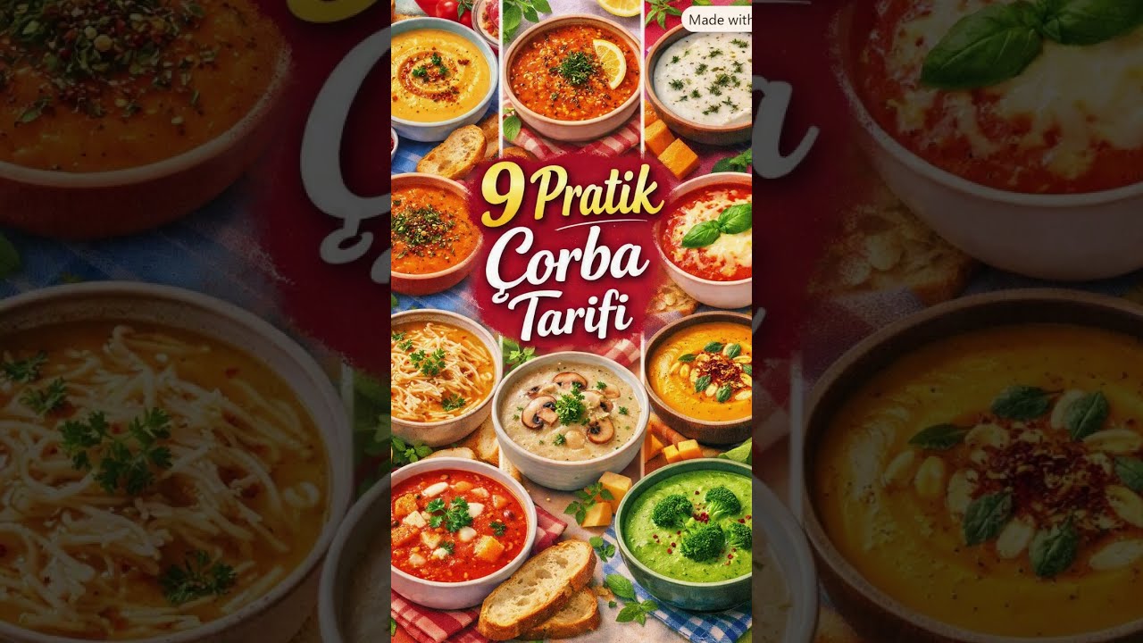 🍲TEMBELİM DİYENLER 9 PRATİK ÇORBA #pratiktarifler #yemektarifleri #tarif #çorbatarifi #shorts #çorba