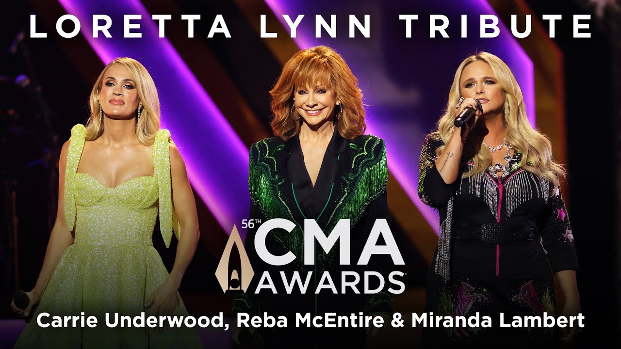 Reba McEntire, Carrie Underwood & Miranda Lambert  Loretta Lynn Tribute -  56th CMA Awards 