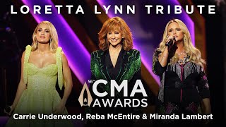 Reba McEntire, Carrie Underwood \u0026 Miranda Lambert | Loretta Lynn Tribute - 56th CMA Awards